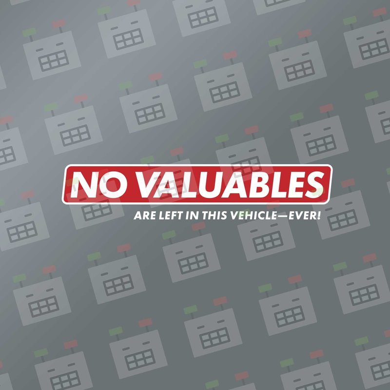 Classic edition No Valuables decal