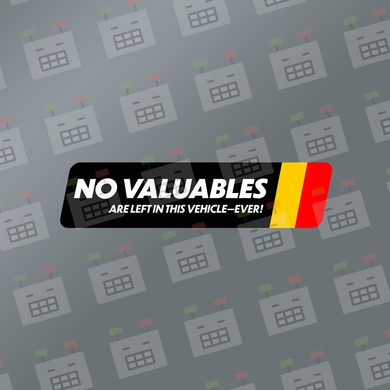 Germany edition No Valuables decal