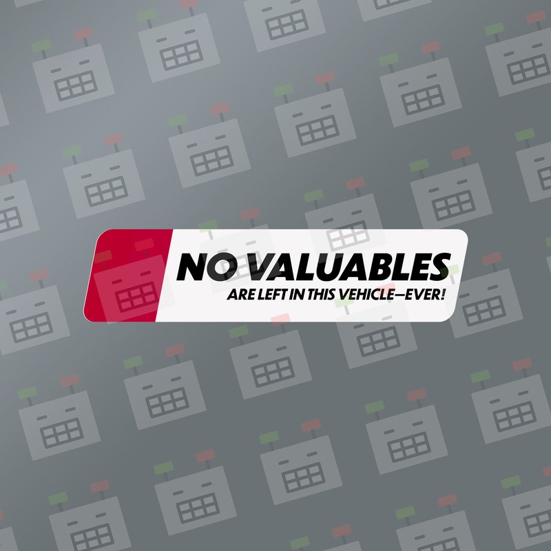 Japan edition No Valuables decal