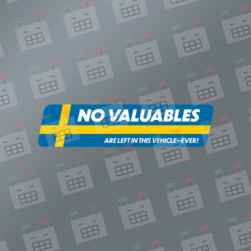Sweden edition No Valuables decal
